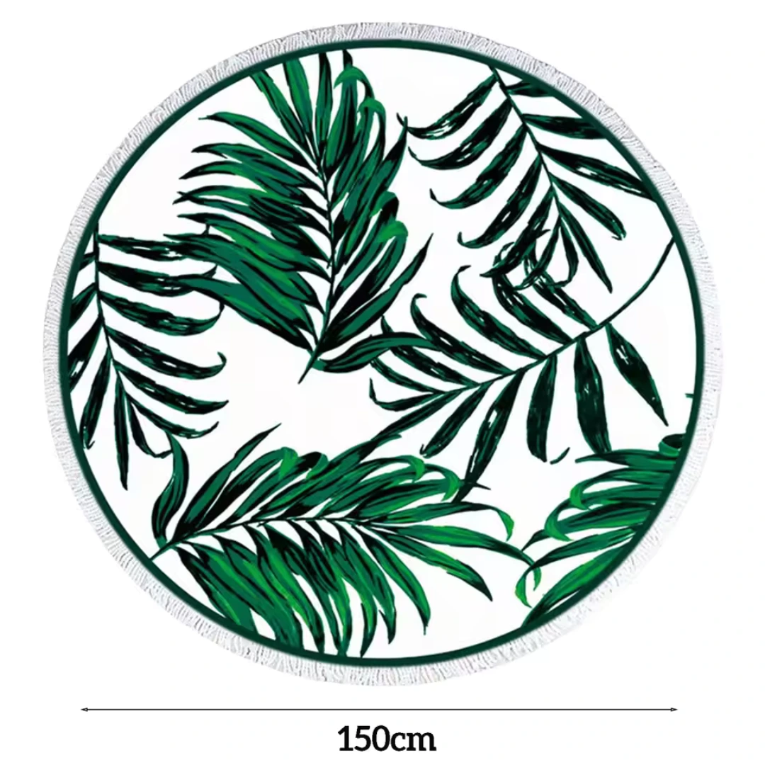 Serviette de plage ronde grande taille – Confort XXL pour bronzer à deux – Douce, absorbante et stylée – Image 5