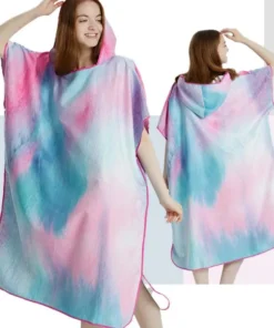 Poncho de bain femme – Confort ultra-absorbant après la douche – Séchage rapide et style cocooning